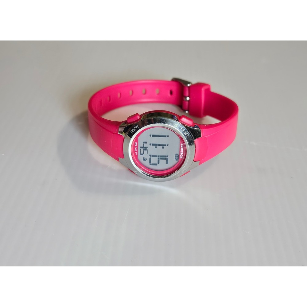 Vintage Armitron Pro Sport Pink Digital Watch Water Resistant 165ft